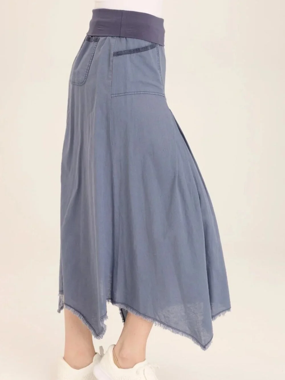 XCVI Wearables Triste Linen Bohemian Sharkbite Maxi Skirt NWT Size S